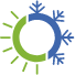 Sun and snowflake representing hot and cold sensitivity